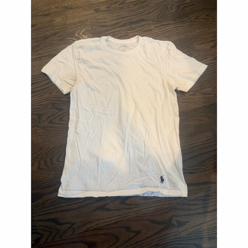 Polo Ralph Lauren T-Shirt Mens Small White Classic Fit Crew Neck Pony Logo